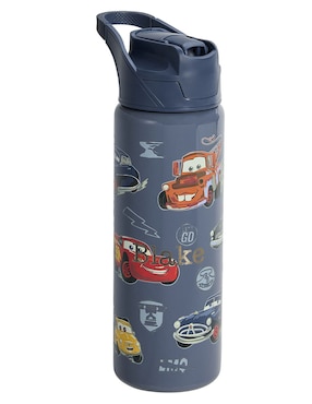 Termo de acero inoxidable Mackenzie Cars con tapa flip top 650 ml