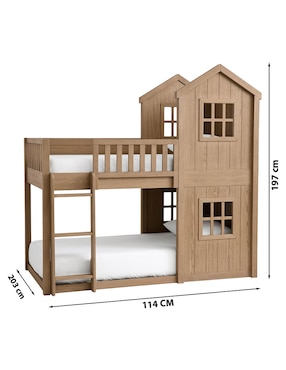Litera Treehouse de madera individual