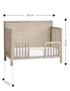 Kit de cuna con barandal Aptos