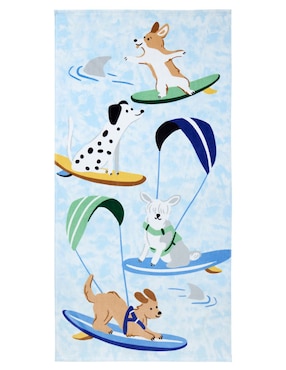 Toalla Surfing Dogs de algodón