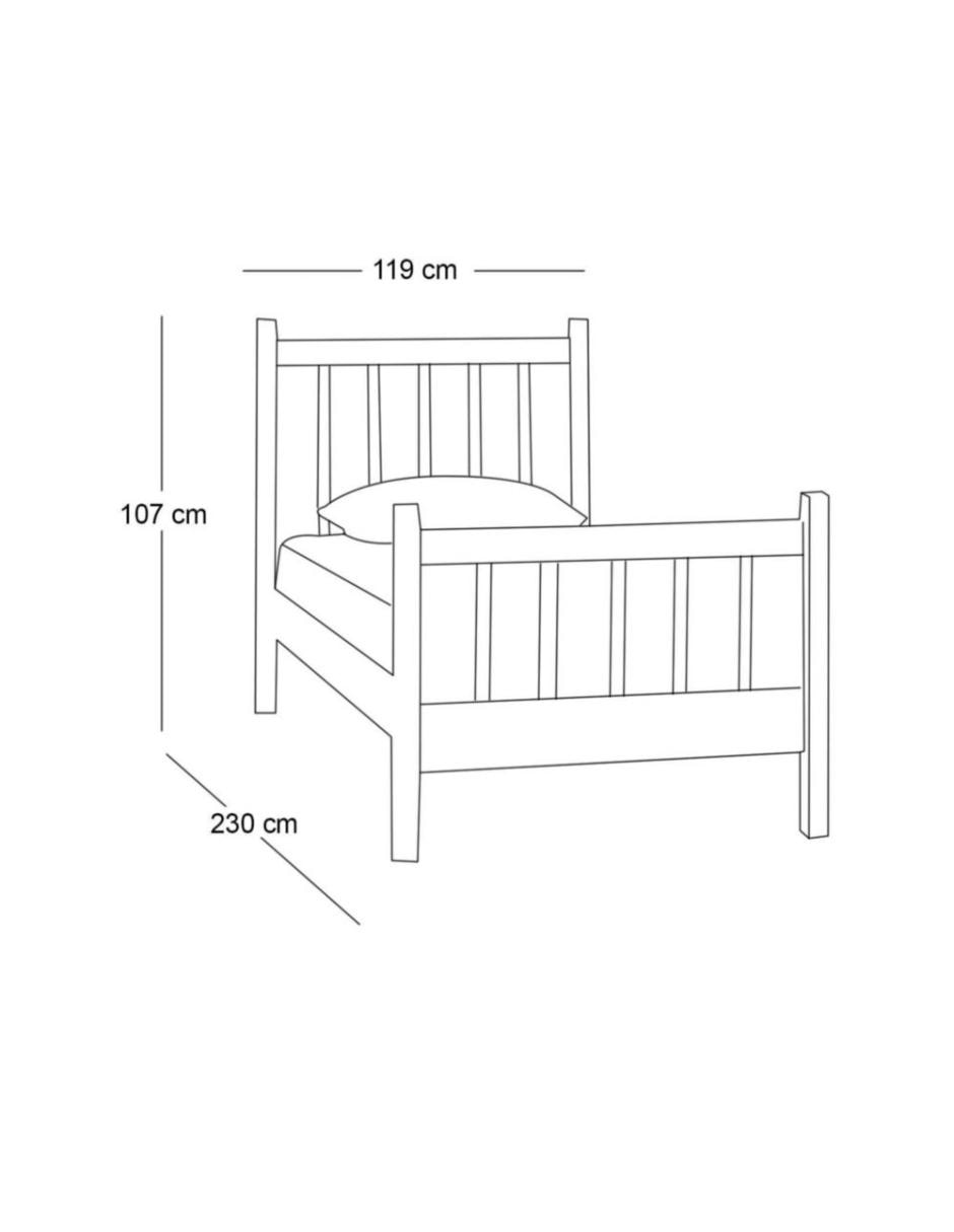 Cama Camp de madera individual 24