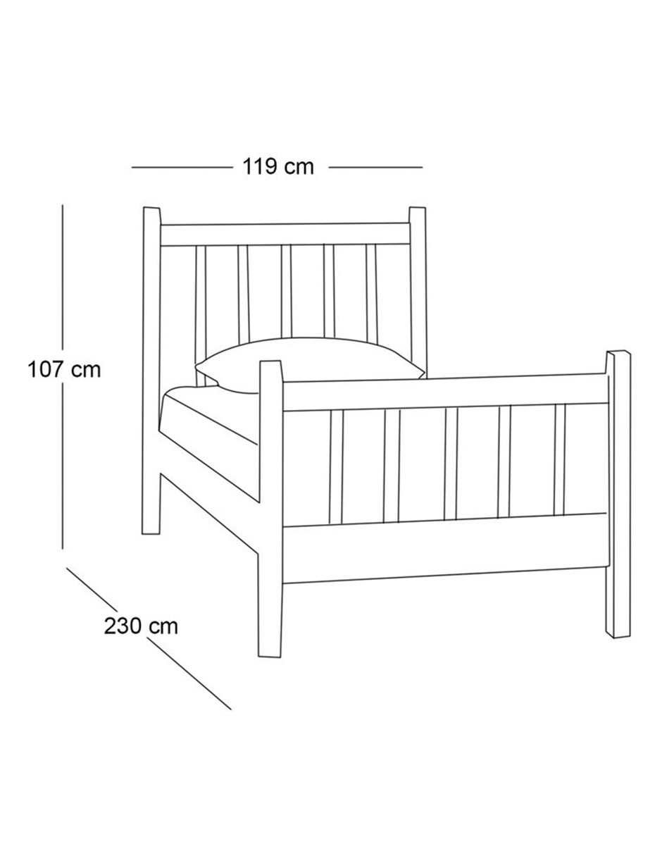Cama Camp de madera individual 30