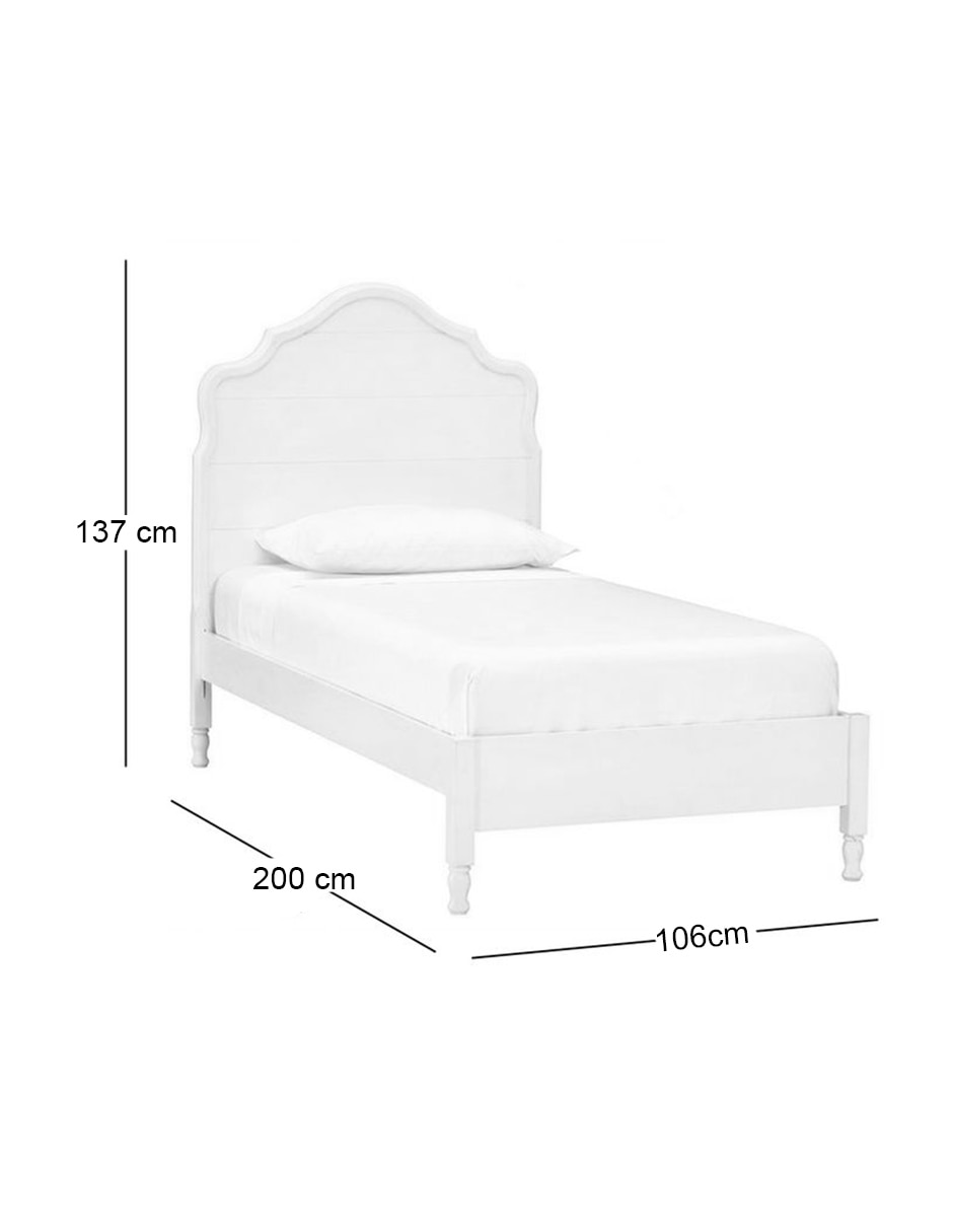 Cama Juliette de madera individual 9