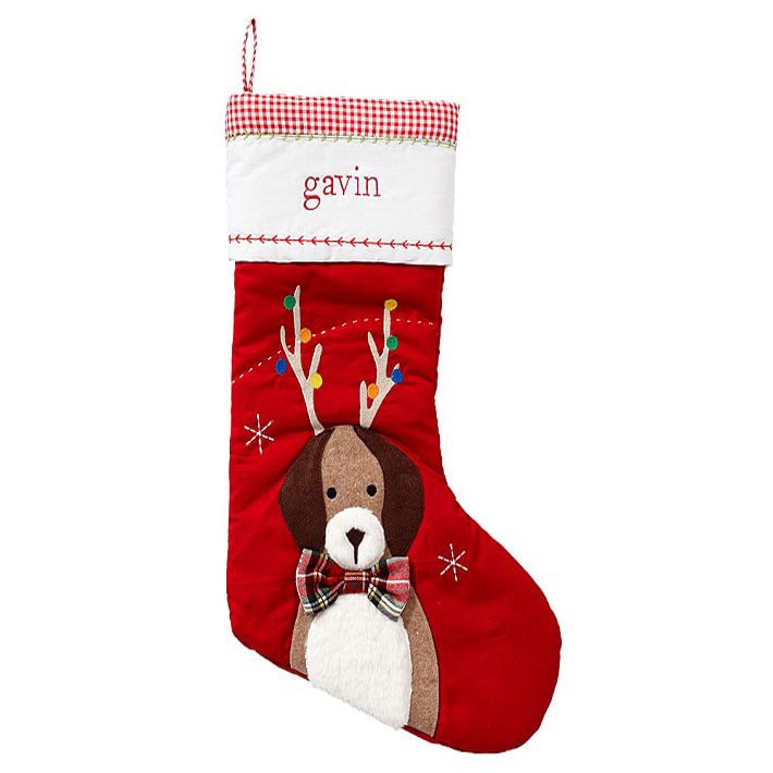 Bota navideña Quilted Christmas Stocking estampado navideño