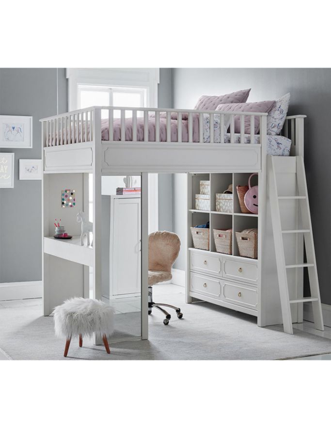 Cama loft Ava Regency Stair de madera matrimonial 22