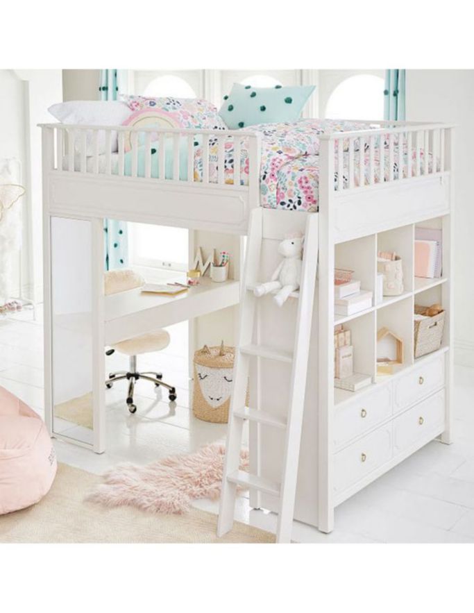 Cama loft Ava Regency Stair de madera matrimonial 8