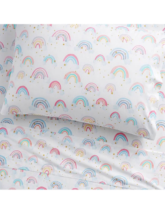 Juego de sábanas de algodón 200 hilos rainbow cloud Juego de sábanas de algodón 200 hilos rainbow cloud