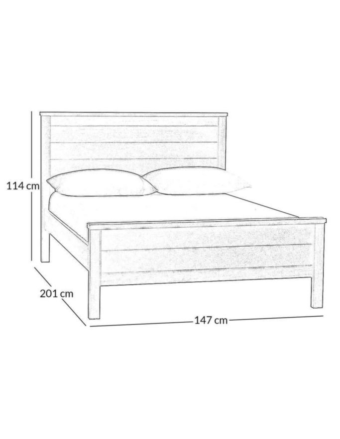 Cama Charlie de madera matrimonial 8