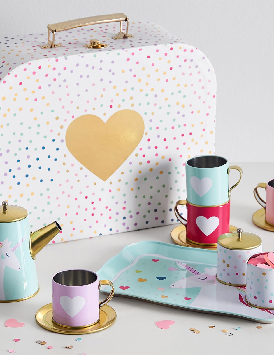 Juego de té juguete Rainbow Unicorn Pottery Barn Kids