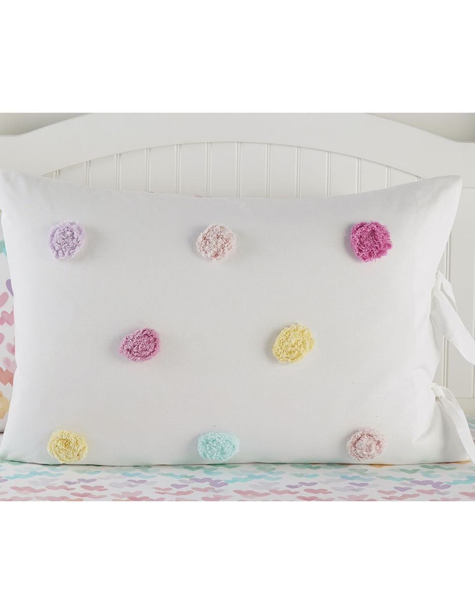 Funda para almohada Zoey Pom Pom