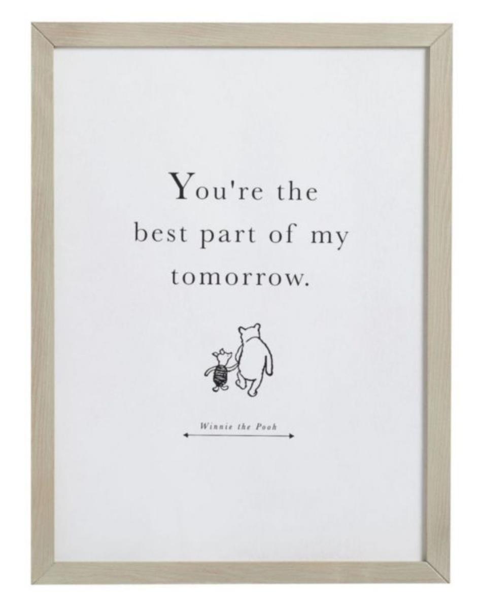 Cuadro decorativo Winnie the pooh my tomorrow 1