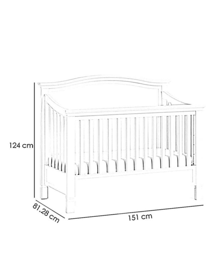 Cuna convertible a cama matrimonial Larkin Camelback 11