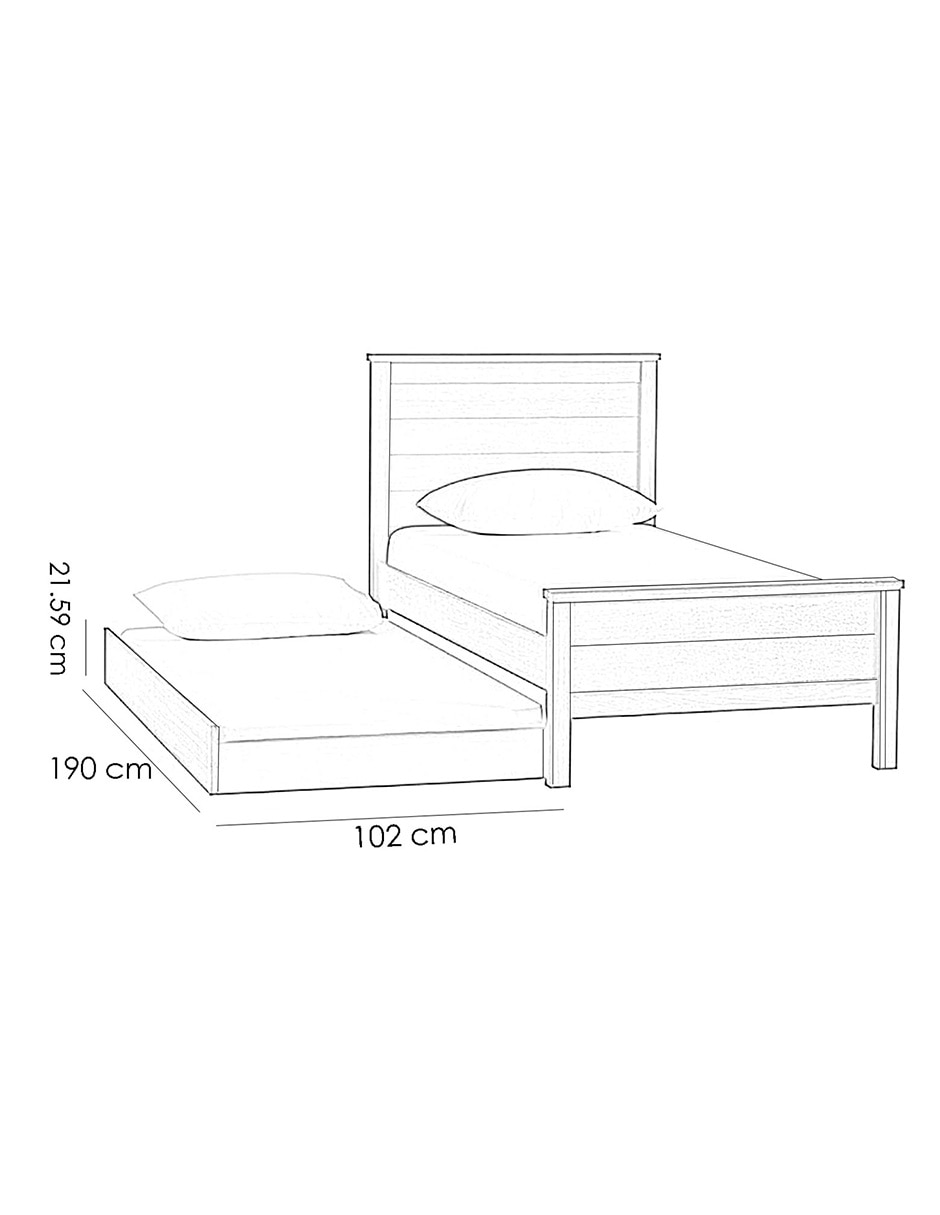 Cama baja Charlie de madera 4