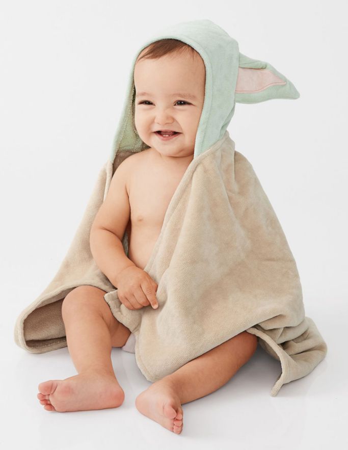 Toalla con gorro The Mandalorian Grogu de algodón infantil 3