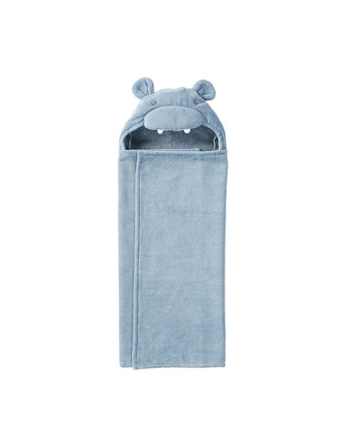 Toalla con gorro Hippo de algodón