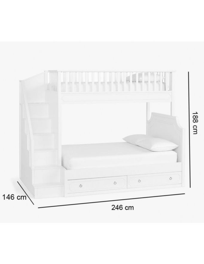 Litera Ava Regency Stair de madera Individual-Matrimonial 4