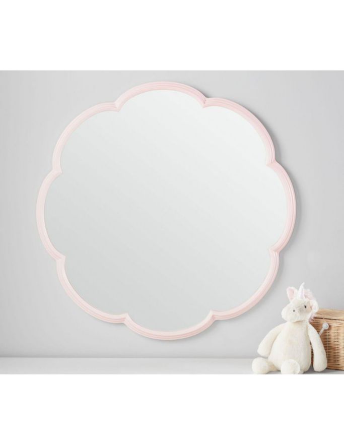 Espejo redondo Blush Scallop