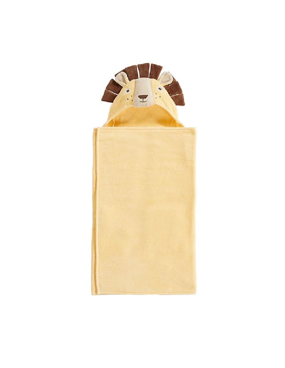 Toalla con gorro Lion Kid de algodón infantil 1