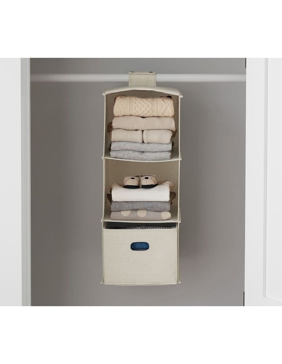 Canasta con forma rectangular Hanging Closet de algodón 2