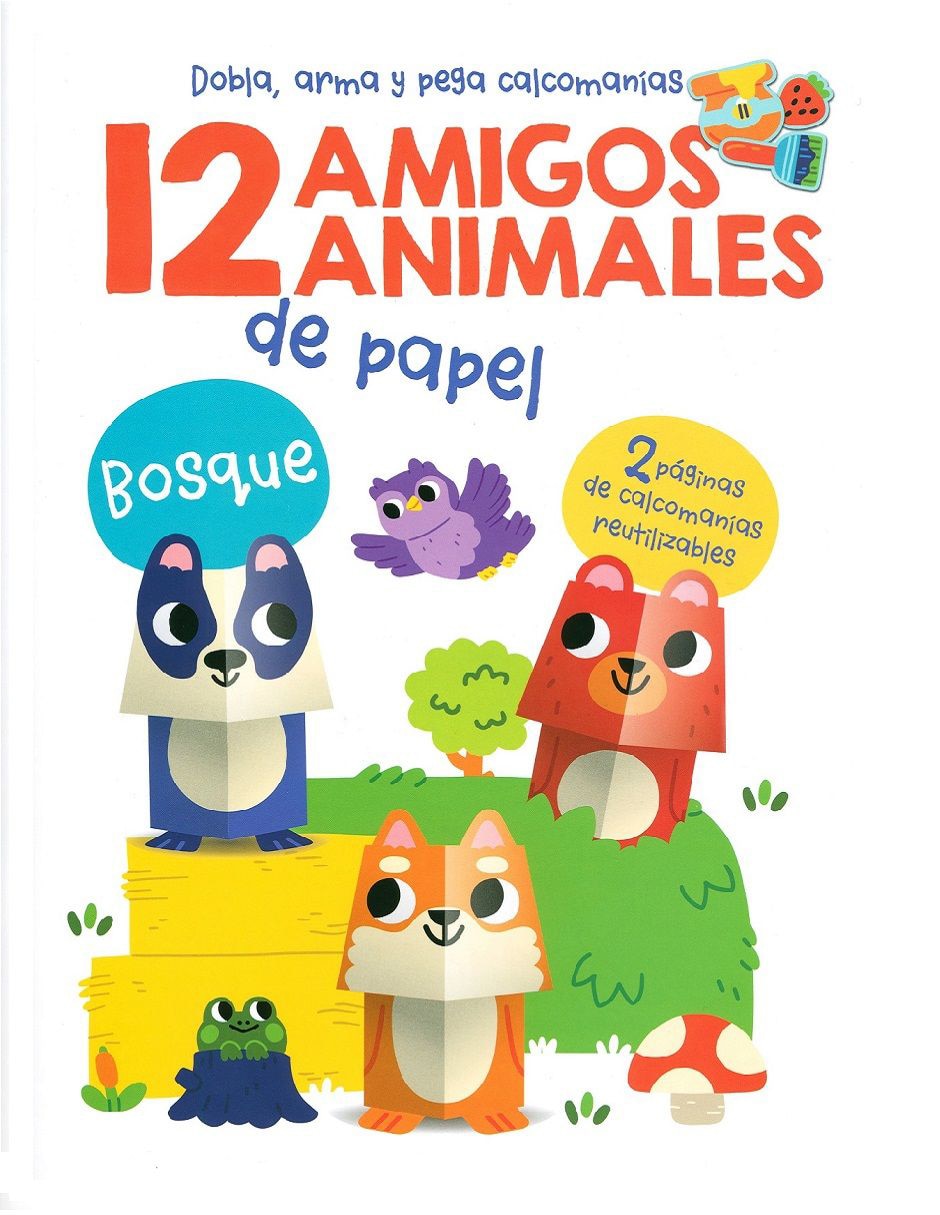 Libro 12 amigos animales de papel: Bosque de Jo Dupre Bvba Yoyo Books Libro 12 amigos animales de papel: Bosque de Jo Dupre Bvba Yoyo Books