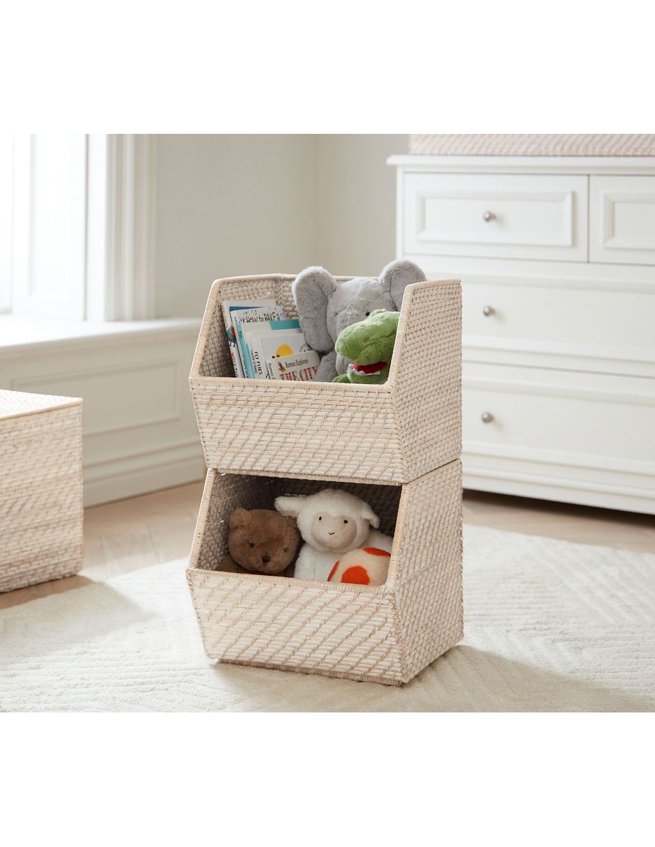 Contenedor de juguetes Quinn Stackable forma cuadrada