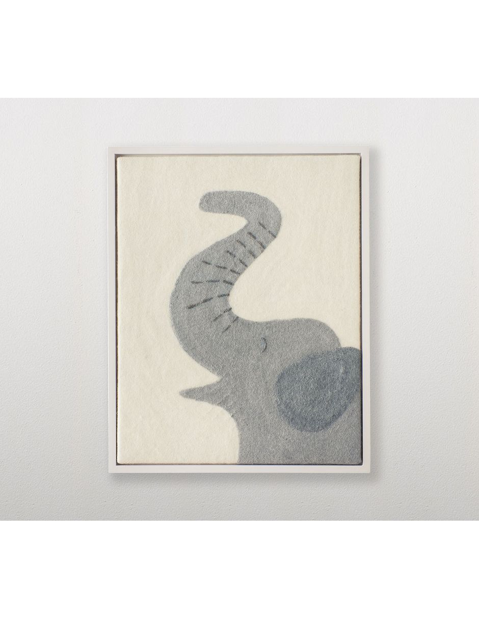 Cuadro Felted Elephant técnica mixta Wall Art 1