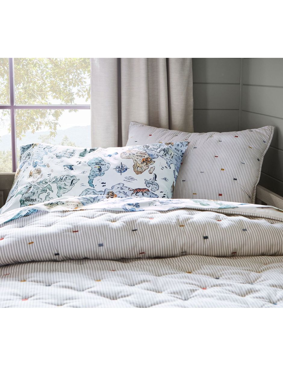 Colcha Embroidered Stripe Lightweight 3