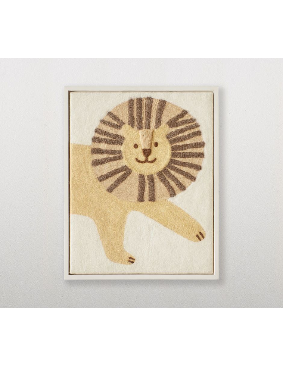 Cuadro Felted Lion técnica mixta Wall Art