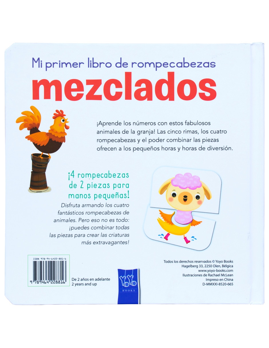 Libro Mi primer libro de rompecabezas mezclados. Los animales de la granja aprenden a contar de Advanced 2