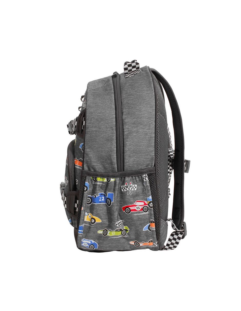 Mochila escolar Mackenzie Race Cars impermeable para niño 3
