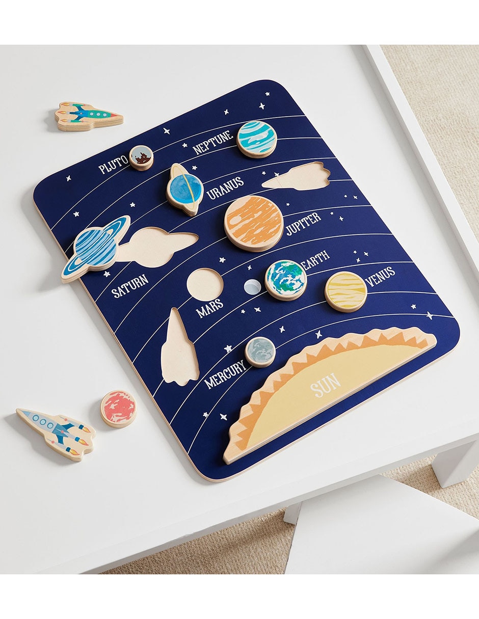 Rompecabezas Sistema solar Wooden 13 piezas Pottery Barn Kids