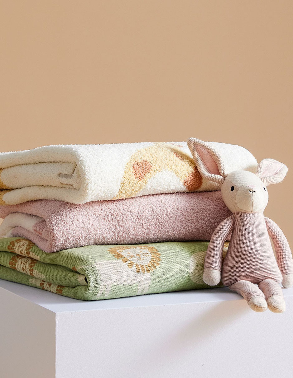 Cobija de tejido plano Fuzzy Bunny para bebé 3