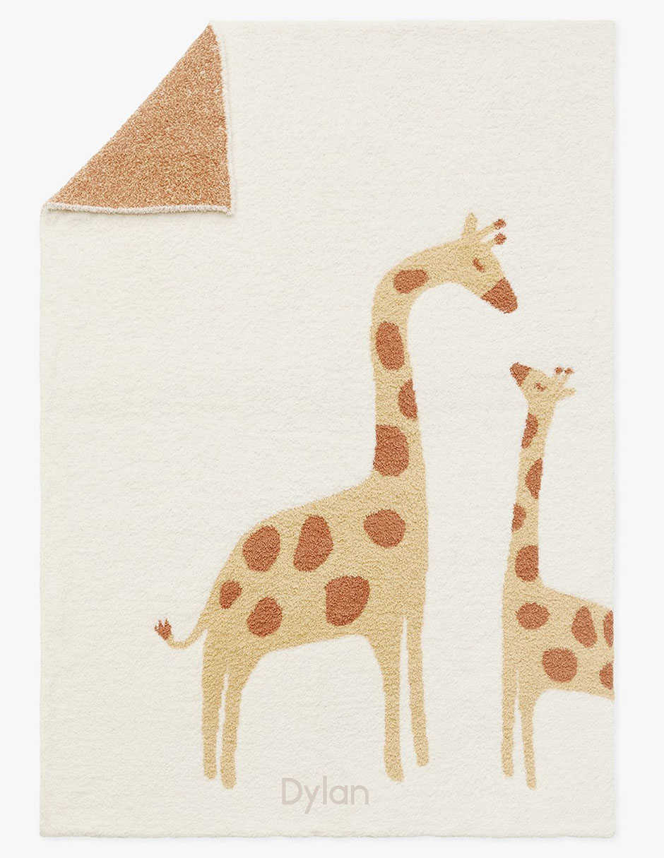 Cobija de tejido plano Fuzzy Giraffe