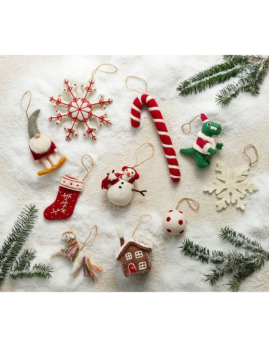 Ornamento navidad diferentes diseños Felted Gingerbread 2