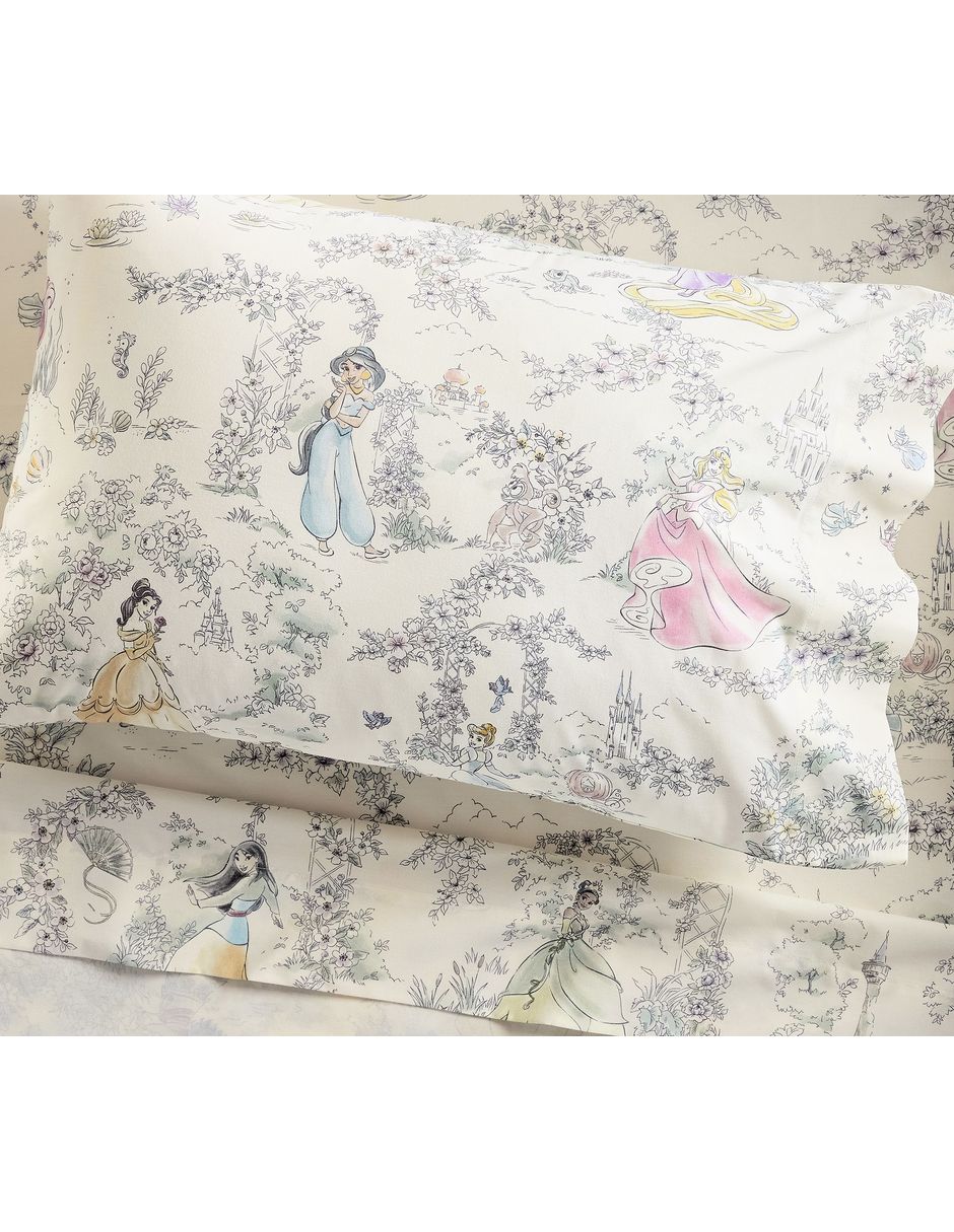 Set sábanas de cuna de algodón 200 hilos Disney Princess Heritage