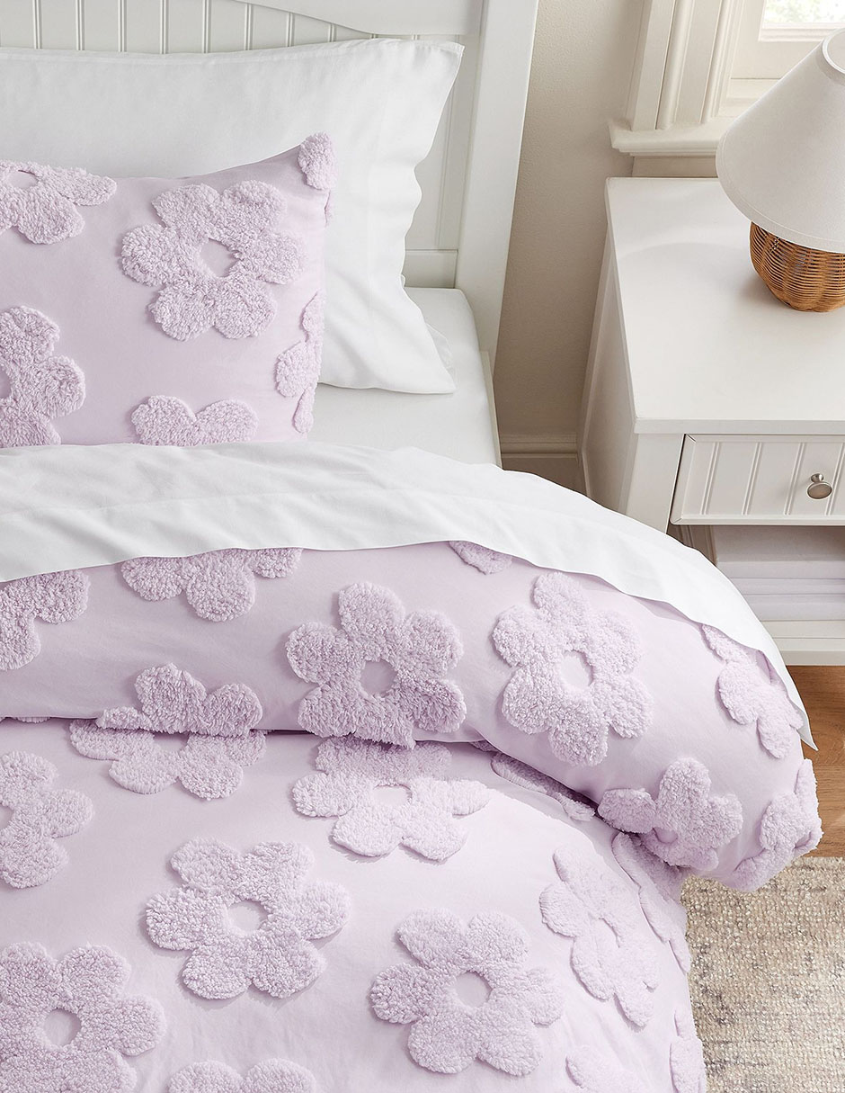 FUNDA P/ALMOHADA TEXTU, ESTÁNDAR, LILA