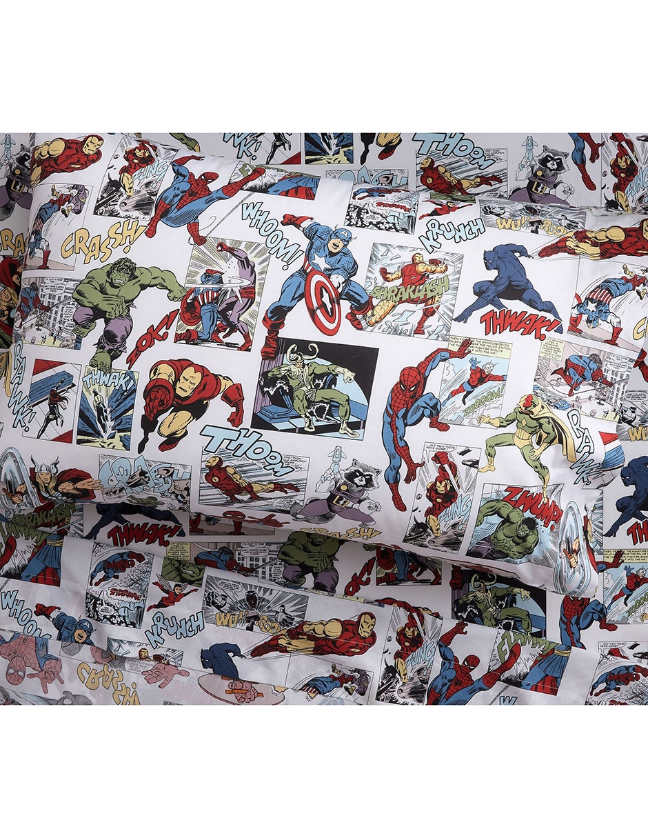 Juego de sábanas de algodón Heritage Marvel