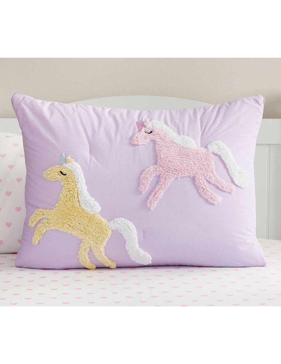 Funda para almohada Candlewick Unicorn Pottery Barn Kids