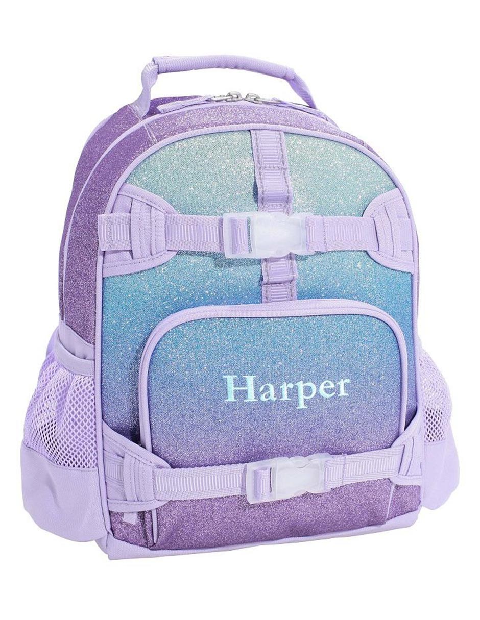 Mochila escolar Mackenzie Lavender Aqua para niña Pottery Barn Kids