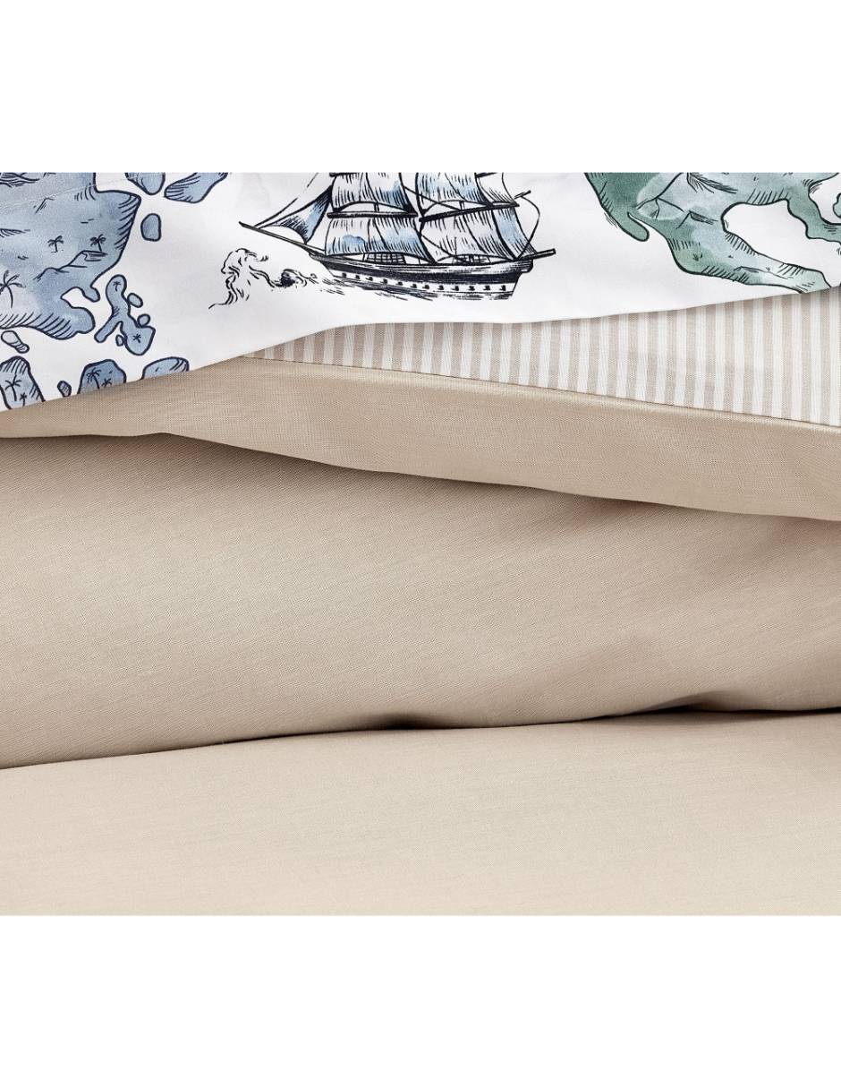 FUNDA DUVET ORGANIC COR, MAT-QS, BEIGE