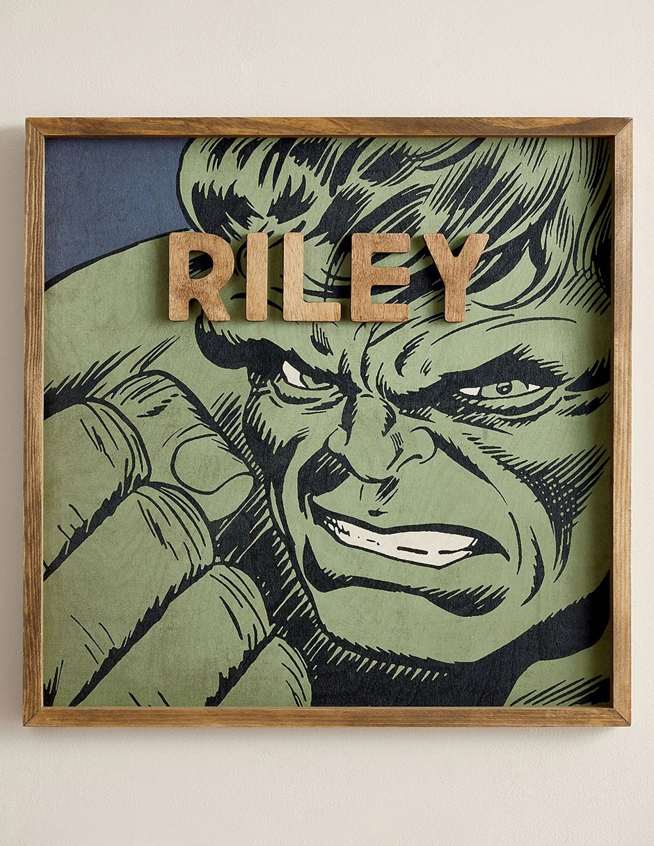 Cuadro Hulk técnica óleo Marvel 1