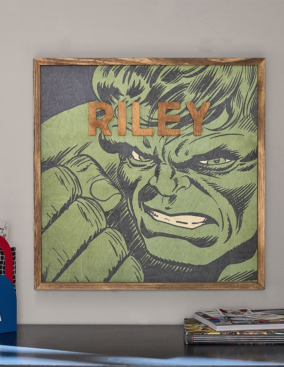 Cuadro Hulk técnica óleo Marvel 2