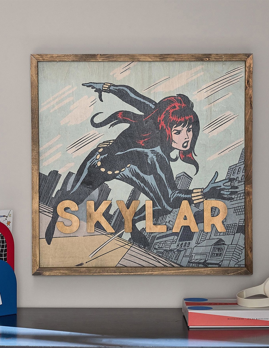 Cuadro Viuda negra técnica óleo Marvel 2