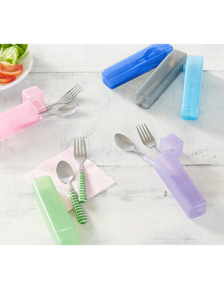 Set cubiertos Utensil Carrying de acero inoxidable 3 piezas 3