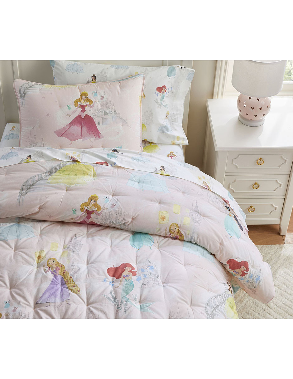 Edredón Princess Castle Disney Princess Pottery Barn Kids