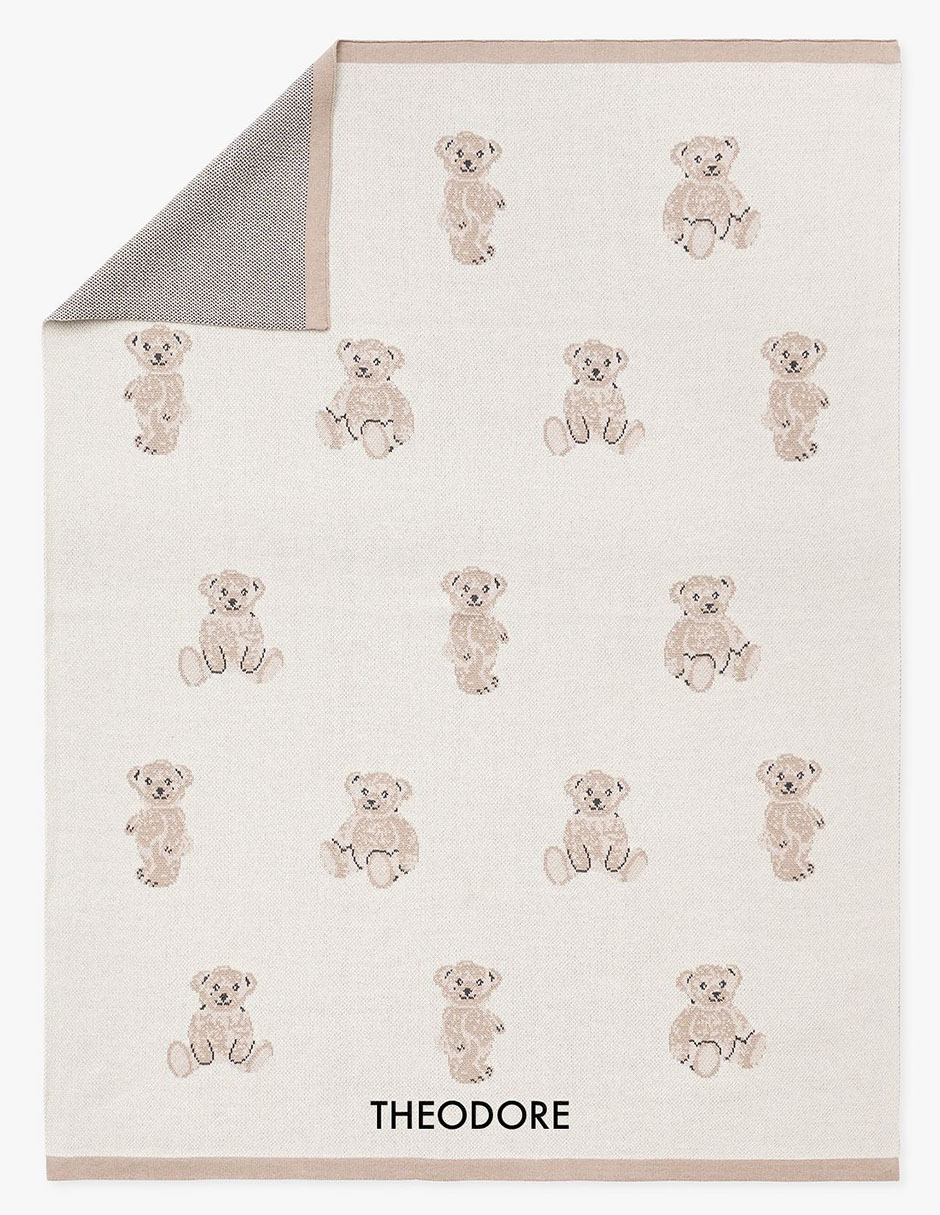 Cobija de tejido plano St. Jude Teddy para bebé