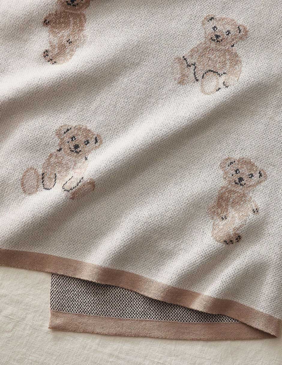 Cobija de tejido plano St. Jude Teddy para bebé 2