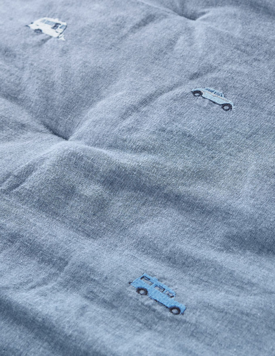 Edredón Chambray Embroidered Transportation 3