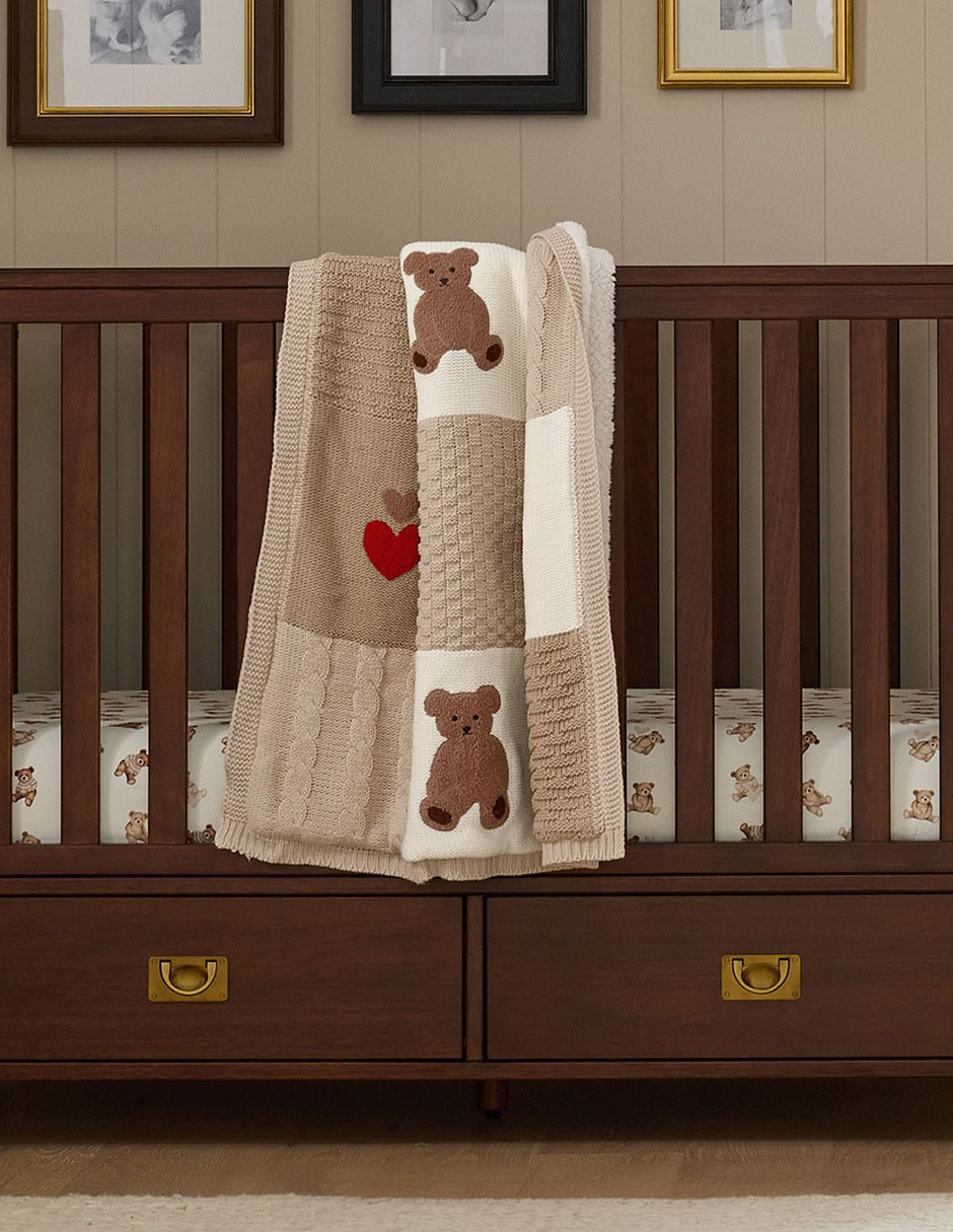 Cobija de tejido suave Teddy Bear Heirloo unisex 2