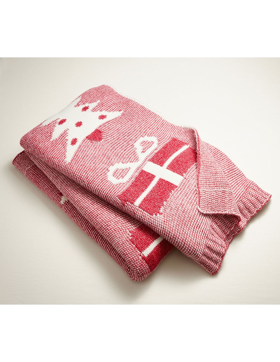 Cobija de tejido punto Merry & Bright unisex 2